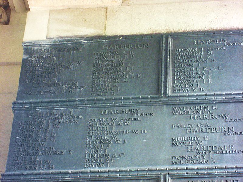 Tower Hill Memorial detail